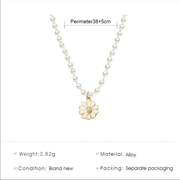 New Pearl Daisy Choker Necklace - Picture 4 of 4